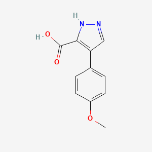 molecular formula C11H10N2O3 B7965583 4-(4-Methoxyphenyl)-1H-pyrazole-3-carboxylic acid CAS No. 110356-26-8