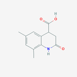 molecular formula C12H13NO3 B7965586 6,8-Dimethyl-2-oxo-1,2,3,4-tetrahydroquinoline-4-carboxylic acid 