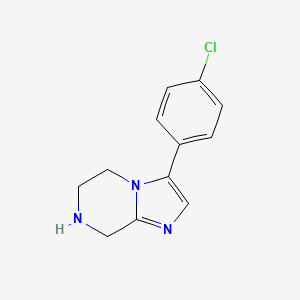 molecular formula C12H12ClN3 B7965609 3-(4-Chlorophenyl)-5,6,7,8-tetrahydroimidazo[1,2-A]pyrazine 