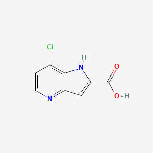 molecular formula C8H5ClN2O2 B7965653 7-chloro-1H-pyrrolo[3,2-b]pyridine-2-carboxylic acid 