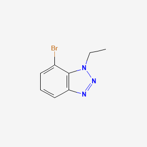 molecular formula C8H8BrN3 B7965661 7-Bromo-1-ethyl-1H-benzo[d][1,2,3]triazole 