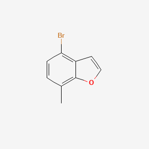 molecular formula C9H7BrO B7965676 4-Bromo-7-methyl-1-benzofuran 