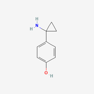 molecular formula C9H11NO B7965690 4-(1-Aminocyclopropyl)phenol 