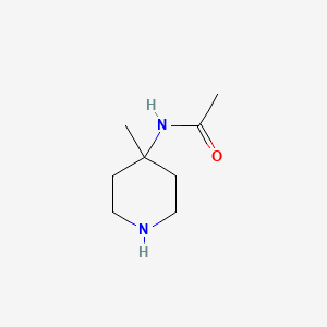 molecular formula C8H16N2O B7965699 N-(4-methylpiperidin-4-yl)acetamide 