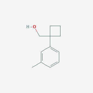 molecular formula C12H16O B7965723 (1-m-Tolyl-cyclobutyl)-methanol 
