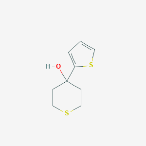 molecular formula C9H12OS2 B7965733 4-Thiophen-2-ylthian-4-ol 