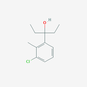 molecular formula C12H17ClO B7965738 3-(3-Chloro-2-methylphenyl)-3-pentanol 