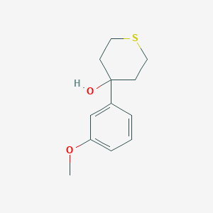 molecular formula C12H16O2S B7965766 4-(3-Methoxyphenyl)thian-4-ol 