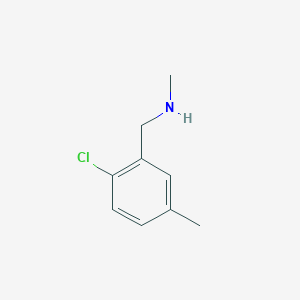 molecular formula C9H12ClN B7965822 1-(2-Chloro-5-methylphenyl)-N-methylmethanamine 