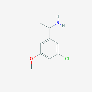 molecular formula C9H12ClNO B7965875 1-(3-Chloro-5-methoxyphenyl)ethanamine 