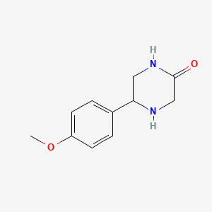 molecular formula C11H14N2O2 B7965958 5-(4-Methoxyphenyl)piperazin-2-one 