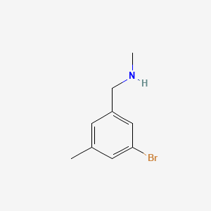 molecular formula C9H12BrN B7965970 1-(3-bromo-5-methylphenyl)-N-methylmethanamine 