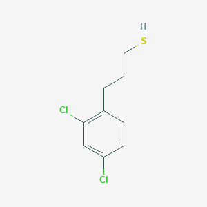 molecular formula C9H10Cl2S B7965998 3-(2,4-Dichlorophenyl)propane-1-thiol 
