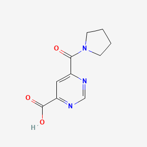 molecular formula C10H11N3O3 B7966004 6-(Pyrrolidine-1-carbonyl)pyrimidine-4-carboxylic acid 