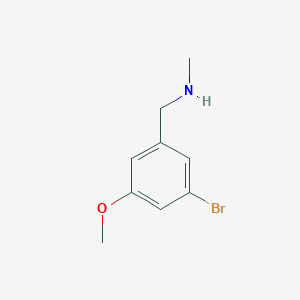 molecular formula C9H12BrNO B7966032 1-(3-Bromo-5-methoxyphenyl)-N-methylmethanamine 