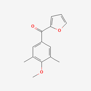 molecular formula C14H14O3 B7966046 2-(3,5-Dimethyl-4-methoxybenzoyl)furan 