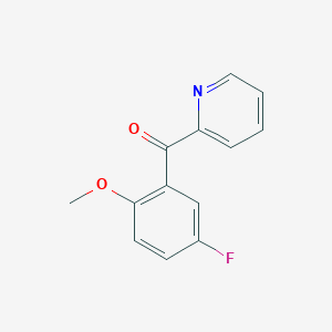 molecular formula C13H10FNO2 B7966057 2-(3-Fluoro-6-methoxybenzoyl)pyridine 
