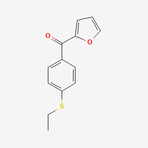 molecular formula C13H12O2S B7966063 2-(4-Ethylthiobenzoyl)furan 
