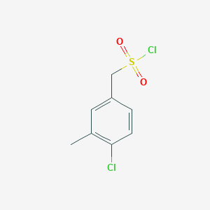 molecular formula C8H8Cl2O2S B7966107 (4-Chloro-3-methylphenyl)methanesulfonyl chloride 