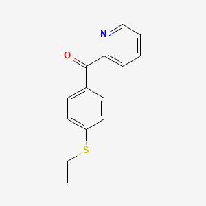 molecular formula C14H13NOS B7966124 2-(4-Ethylthiobenzoyl)pyridine 