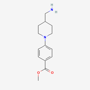molecular formula C14H20N2O2 B7966138 Methyl 4-(4-(aminomethyl)piperidin-1-yl)benzoate 
