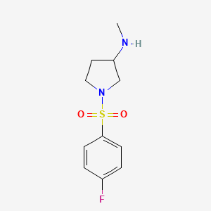 molecular formula C11H15FN2O2S B7966157 1-(4-fluorophenyl)sulfonyl-N-methylpyrrolidin-3-amine 