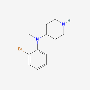 molecular formula C12H17BrN2 B7966165 (2-Bromo-phenyl)-methyl-piperidin-4-yl-amine 