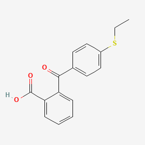 molecular formula C16H14O3S B7966185 2-(4-Ethylthiobenzoyl)benzoic acid 