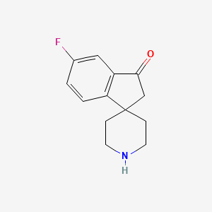 molecular formula C13H14FNO B7966219 5-fluorospiro[indene-1,4'-piperidin]-3(2H)-one 