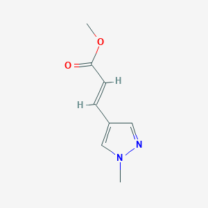 molecular formula C8H10N2O2 B7966290 methyl 3-(1-methyl-1H-pyrazol-4-yl)prop-2-enoate 
