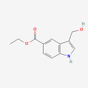 molecular formula C12H13NO3 B7966330 ethyl 3-(hydroxymethyl)-1H-indole-5-carboxylate 