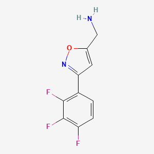 molecular formula C10H7F3N2O B7966381 [3-(2,3,4-Trifluorophenyl)-1,2-oxazol-5-yl]methanamine 