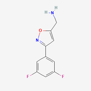 [3-(3,5-Difluorophenyl)-1,2-oxazol-5-yl]methanamine