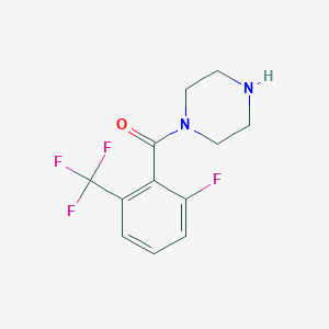 molecular formula C12H12F4N2O B7966403 Piperazin-1-yl-(6-fluoro-2-trifluoromethylphenyl)methanone 