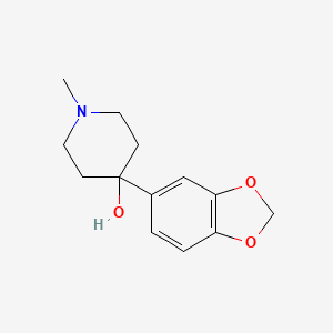 molecular formula C13H17NO3 B7966410 4-Hydroxy-4-[3,4-(methylenedioxy)phenyl]-1-methylpiperidine 