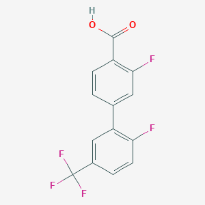 molecular formula C14H7F5O2 B7966419 2',3-Difluoro-5'-(trifluoromethyl)-[1,1'-biphenyl]-4-carboxylic acid 
