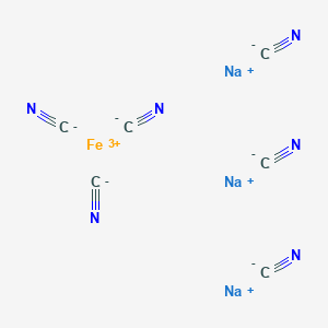 molecular formula C6FeN6Na3 B079665 六氰合铁酸三钠 CAS No. 14217-21-1