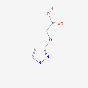 molecular formula C6H8N2O3 B7966534 2-[(1-Methyl-1H-pyrazol-3-yl)oxy]acetic acid 