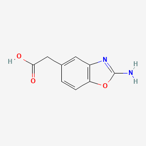 molecular formula C9H8N2O3 B7966549 2-(2-Aminobenzo[d]oxazol-5-yl)acetic acid 