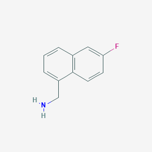 molecular formula C11H10FN B7966590 1-(Aminomethyl)-6-fluoronaphthalene 