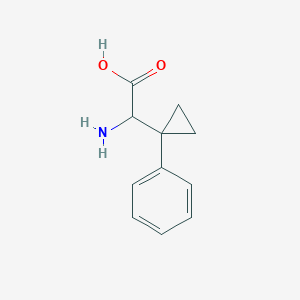molecular formula C11H13NO2 B7966600 2-Amino-2-(1-phenylcyclopropyl)acetic acid 