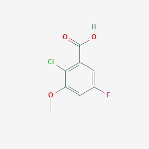 molecular formula C8H6ClFO3 B7966621 2-Chloro-5-fluoro-3-methoxybenzoic acid 