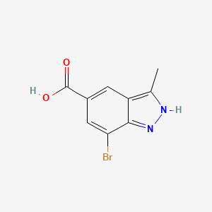 molecular formula C9H7BrN2O2 B7966721 7-Bromo-3-methyl-1H-indazole-5-carboxylic acid 