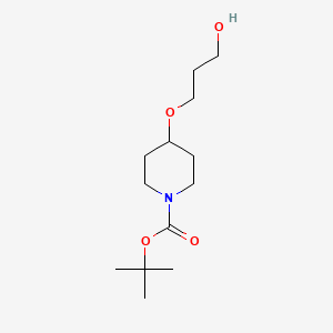 molecular formula C13H25NO4 B7966726 1-tert-Butoxycarbonyl-4-(3-hydroxypropoxy)piperidine 