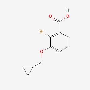molecular formula C11H11BrO3 B7966728 2-Bromo-3-(cyclopropylmethoxy)benzoic acid 