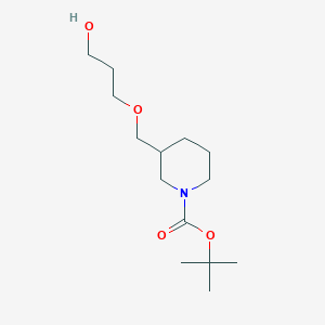 molecular formula C14H27NO4 B7966733 tert-Butyl 3-((3-hydroxypropoxy)methyl)piperidine-1-carboxylate 