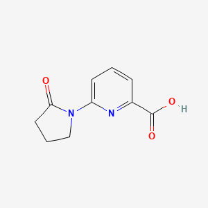 molecular formula C10H10N2O3 B7966751 6-(2-Oxopyrrolidin-1-yl)pyridine-2-carboxylic acid 