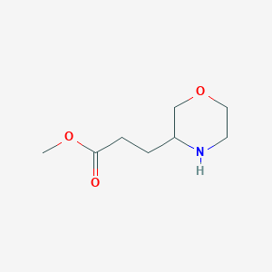 molecular formula C8H15NO3 B7966798 3-Morpholin-3-YL-propionic acid methyl ester CAS No. 885273-99-4