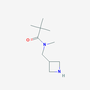 molecular formula C10H20N2O B7966799 N-(azetidin-3-ylmethyl)-N,2,2-trimethylpropanamide 