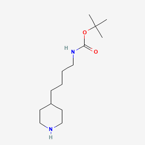 molecular formula C14H28N2O2 B7966819 Tert-butyl (4-(piperidin-4-yl)butyl)carbamate 